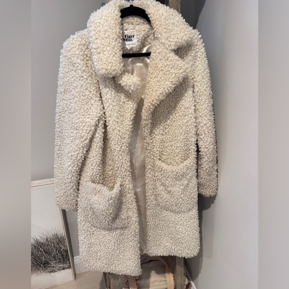 Tiger Mist Off-White Teddy Jacket